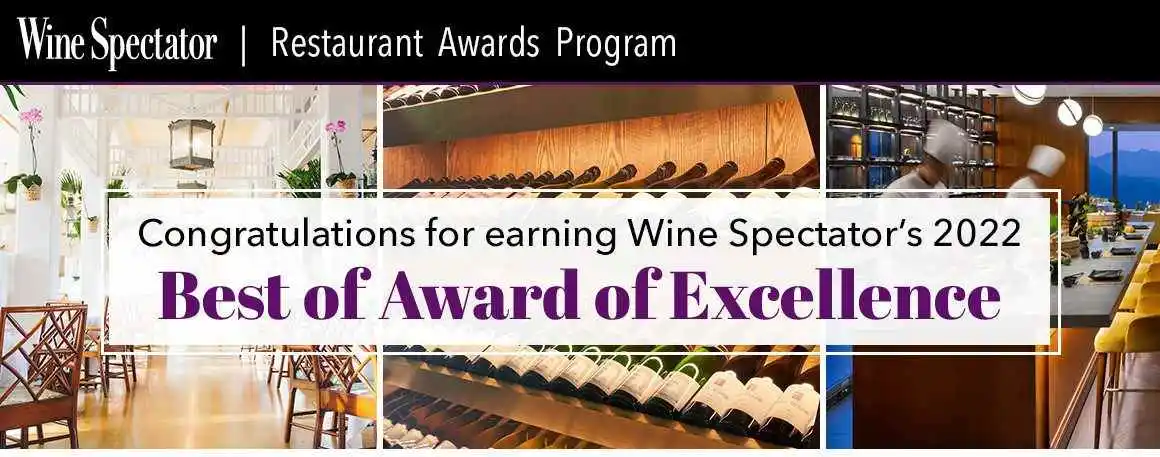 Brix & Mortar awarded Wine Spectator's 2022 Best of Award of Excellence, a top wine bar in Vancouver
